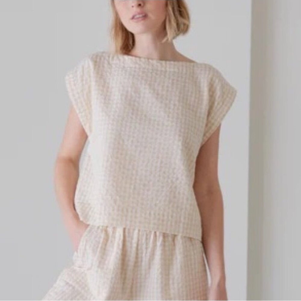 Laude the Label Everyday top in birch gingham
